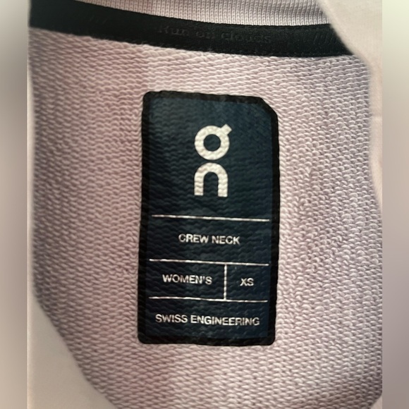 Lilac On-Running Cotton Mock Neck Sweatshirt with Zipper Side Slits Size XS - Picture 8 of 10